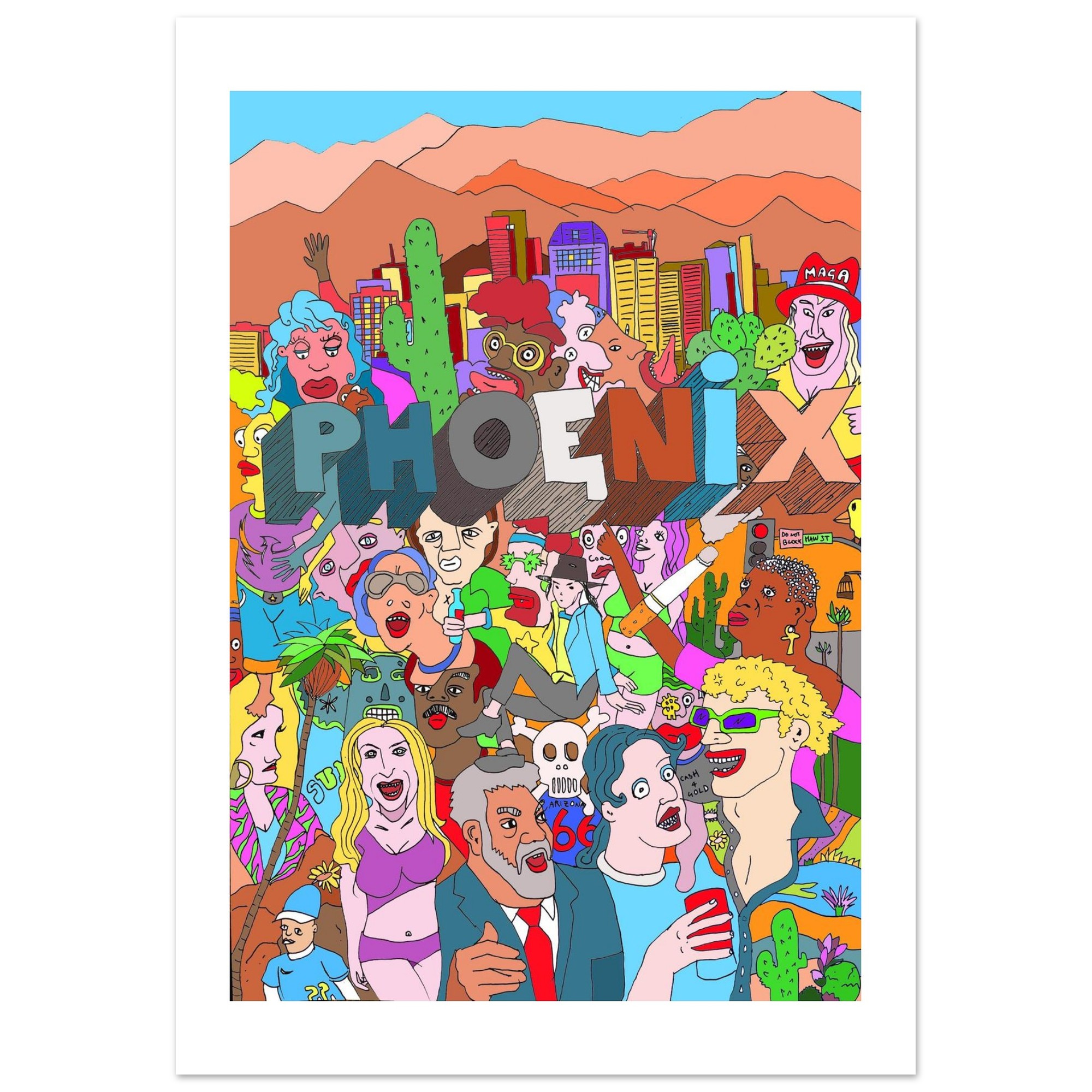 Phoenix Desert Meme Art