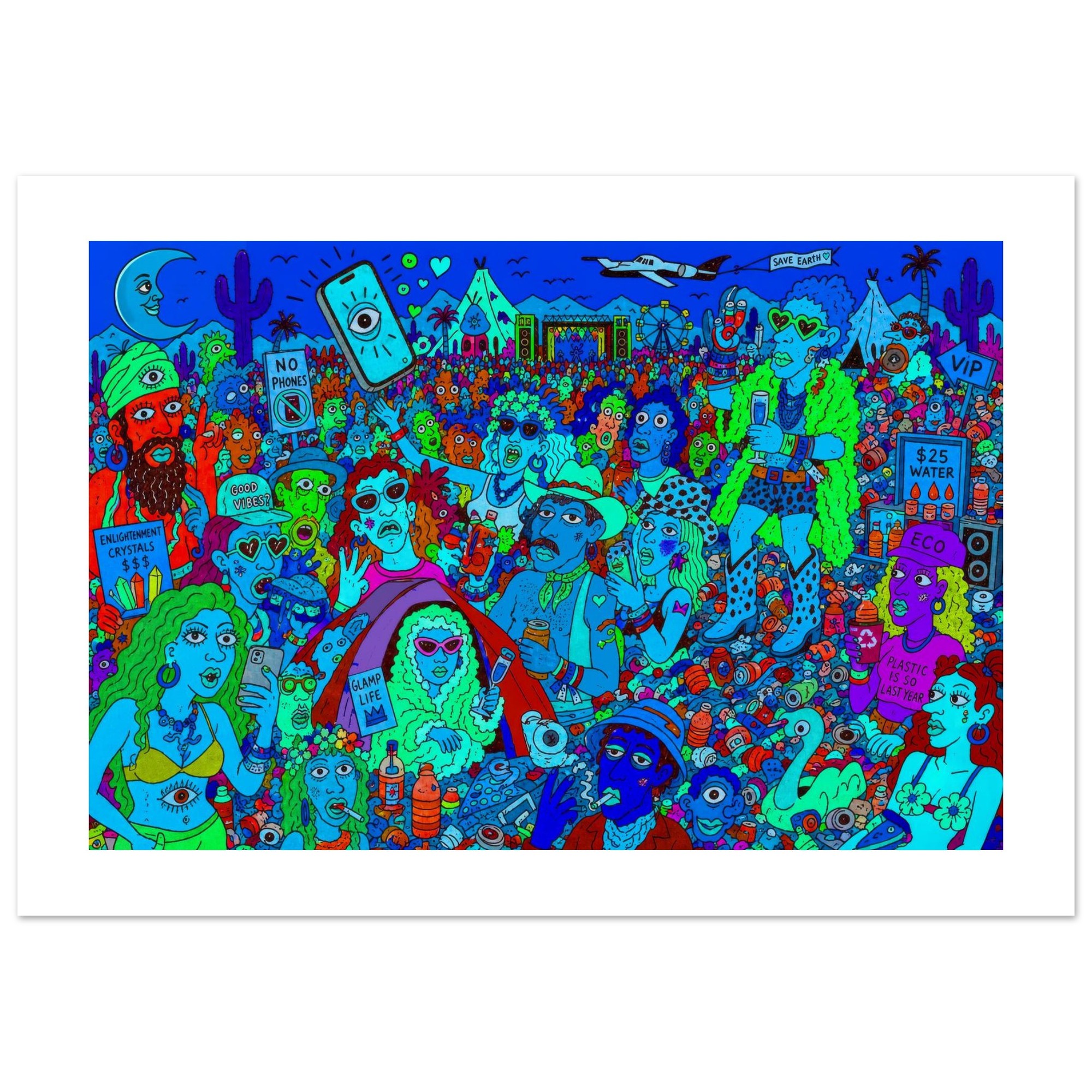 Coachella By night - Fine Art Poster 70x100 cm / 28x40″