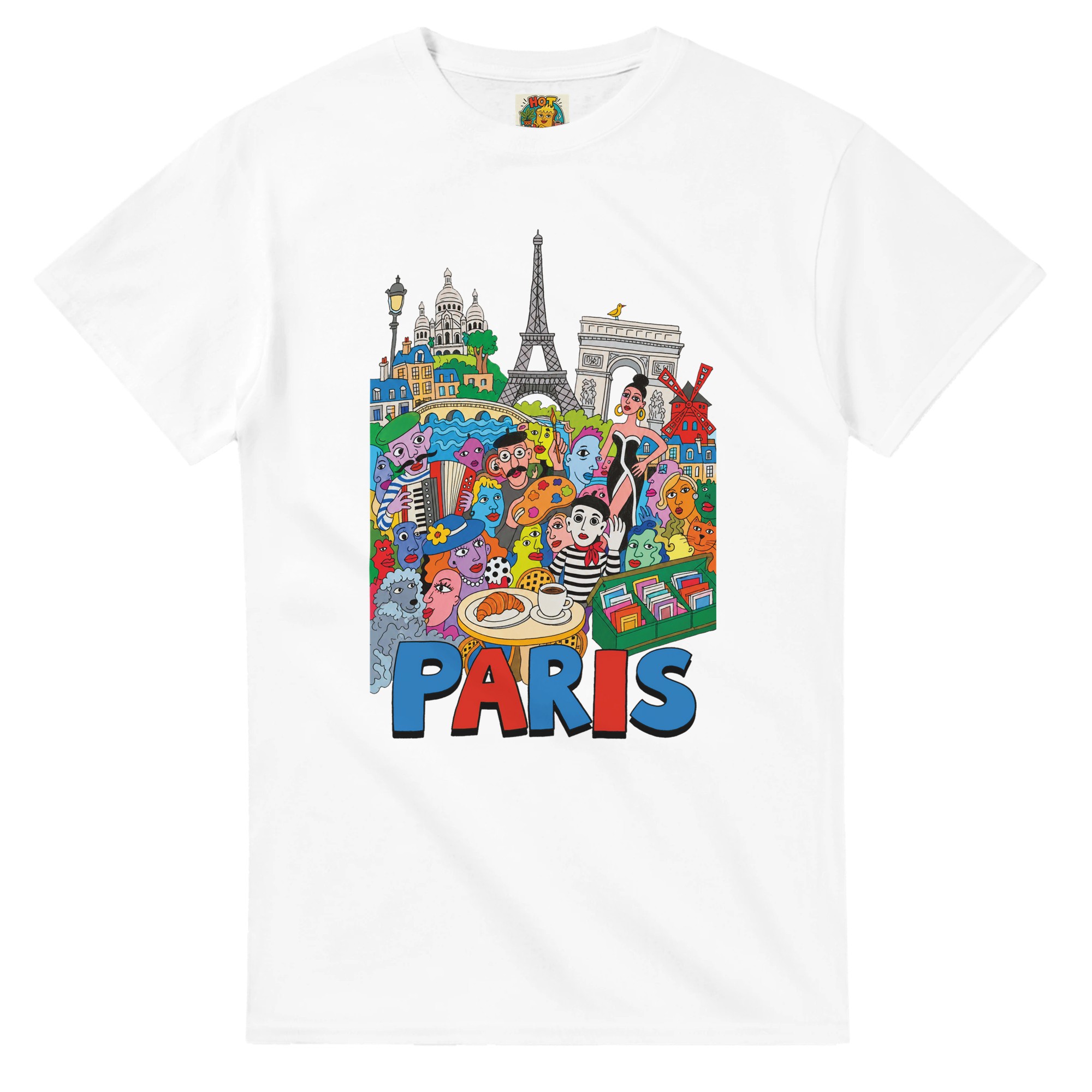 Paris Love - Heavyweight Unisex Crewneck T-shirt